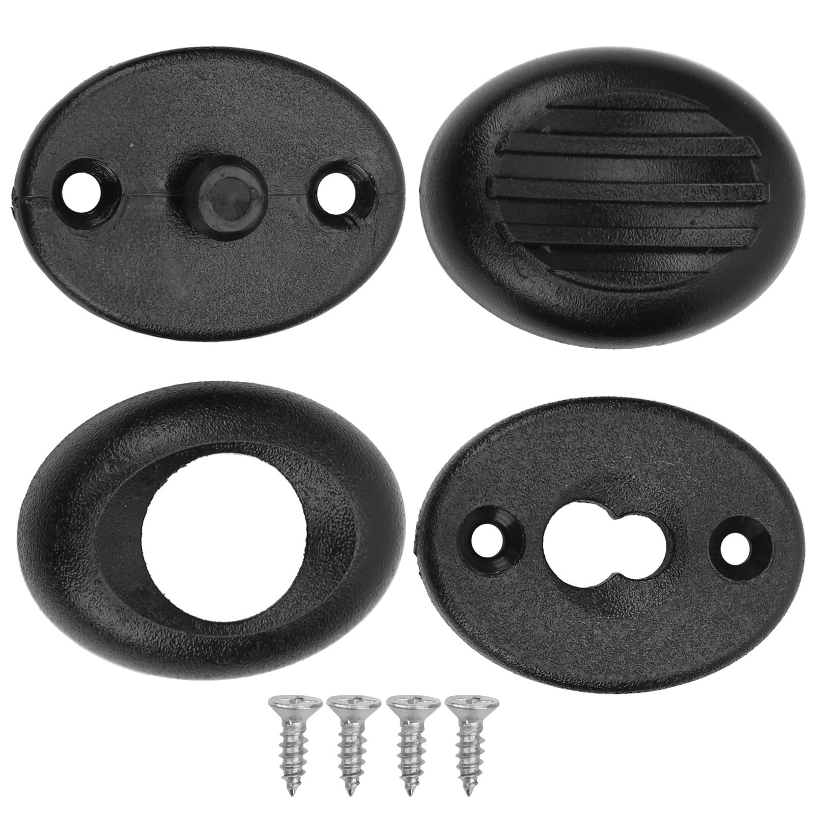 Keenso 4-Pack ABS Quick Release Buckles for Wetsuits - Heavy Duty Split Slide Connectors for Scuba Diving, Surfing & Water Sports Gear (Black)