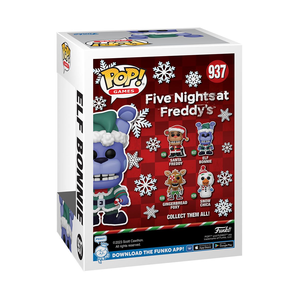 Five Nights at Freddy's Holiday Elf Bonnie Funko Pop! Vinyl Figure #937 - Collectible Toy for Horror Game Fans & Christmas Decorations