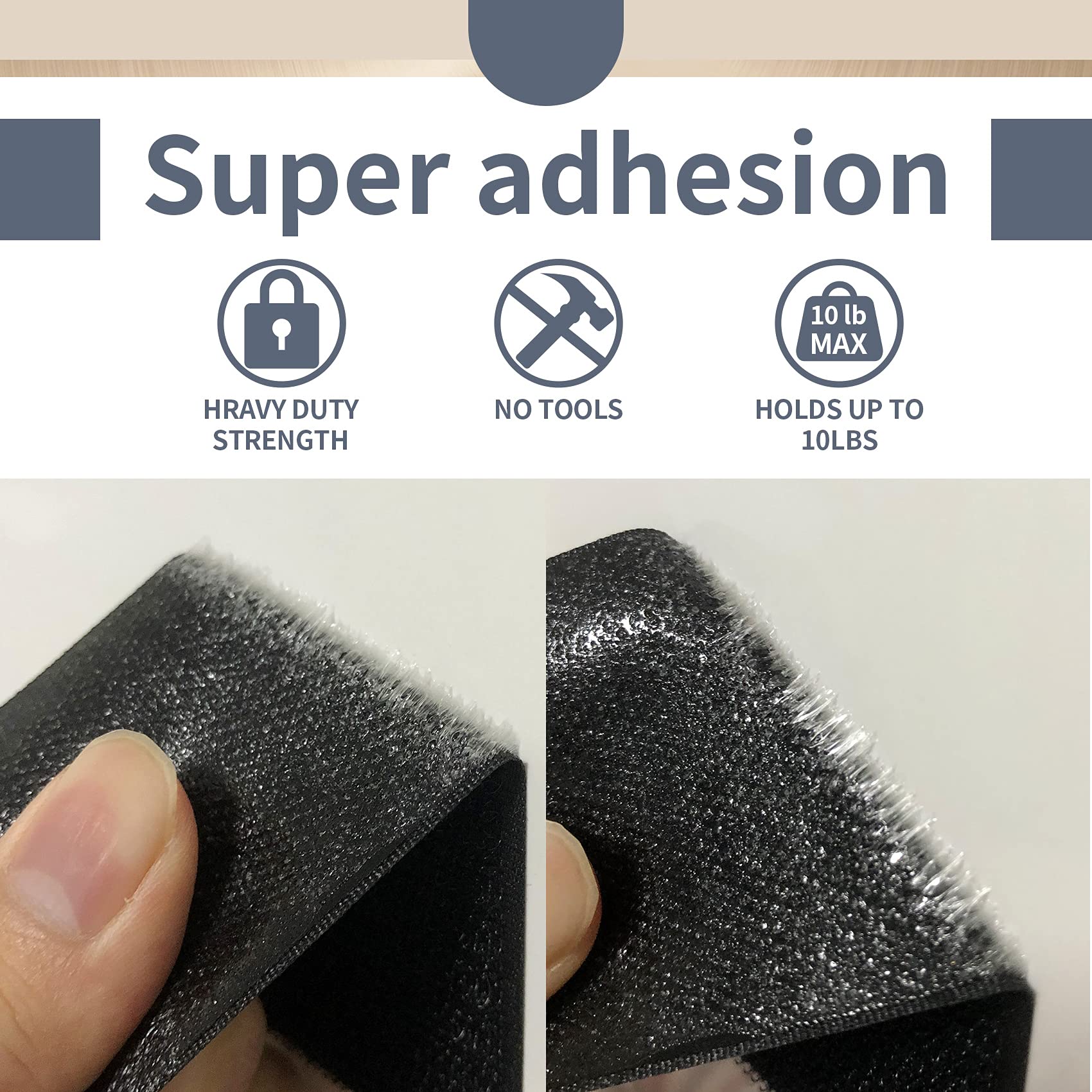 Nalife 1 x 4 Inch Extra Strong Double-Sided Adhesive Tape - 15 Pack Heavy Duty Hook and Loop Sticky Back Strips for Hanging, DIY Projects | Perfect for Classroom, Home, Office & Industrial Use | Secure Mounting for Posters, Whiteboards, Tools & Decor