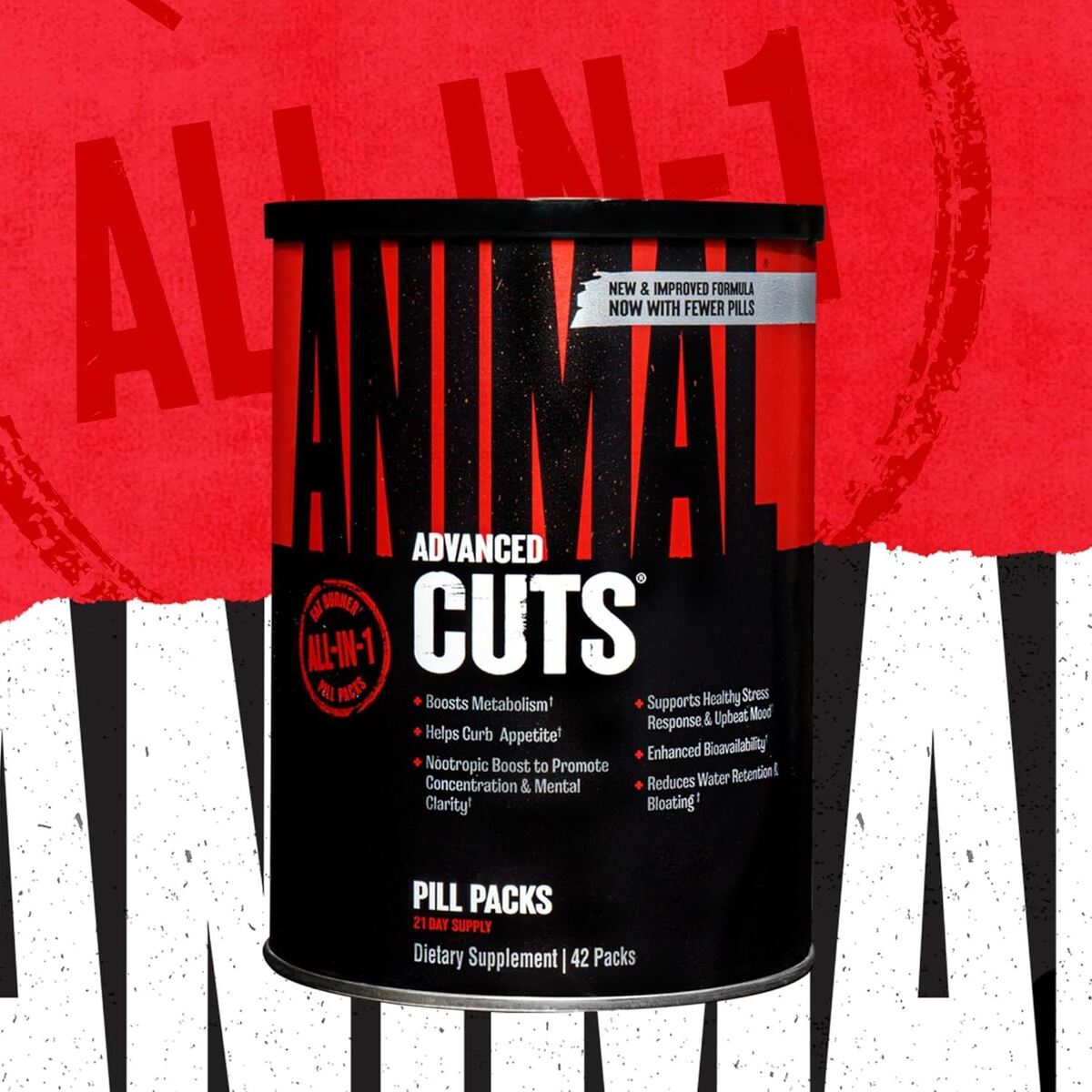 42 Pack Universal Animal Cuts - Premium Fat Burner & Energy Booster for Weight Loss, Workout & Fitness - New Advanced Formula for Men & Women