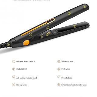 LIPROX Ceramic Plates Hair Straightener & Crimper with 230°F Temperature Control - Professional Styling Iron for Women & Men (Black) | Perfect for Home Use, Salon Styling & Travel