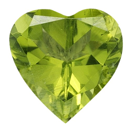 10mm 3.30-4.51 Carats AA Quality Loose Peridot Heart Gemstone for Jewelry Making - Perfect for Rings, Necklaces & DIY Craft Projects