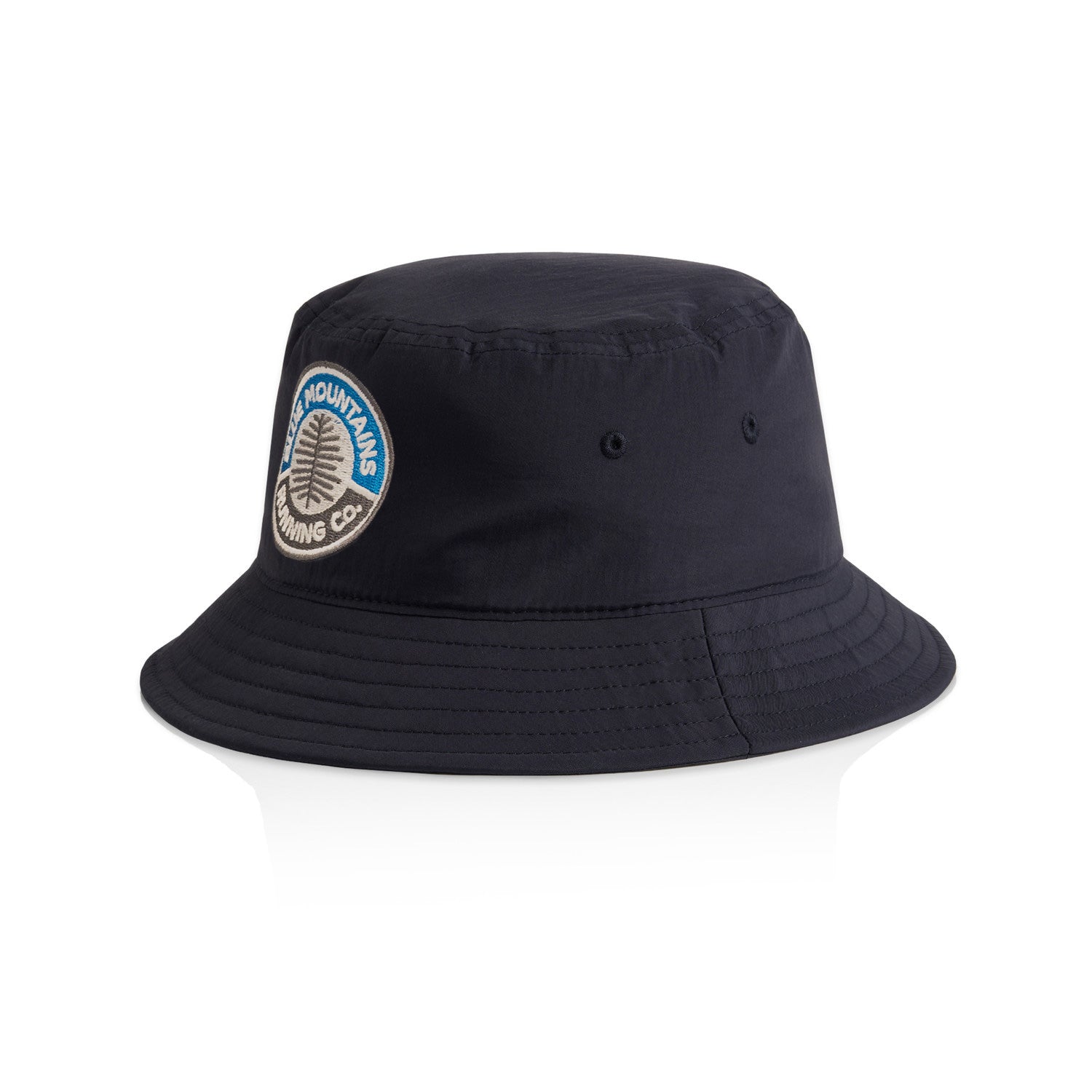 Unisex Blue Mountains Running Co Embroidered Bucket Hat - Sun Protection Outdoor Hat for Running, Hiking & Beach Activities