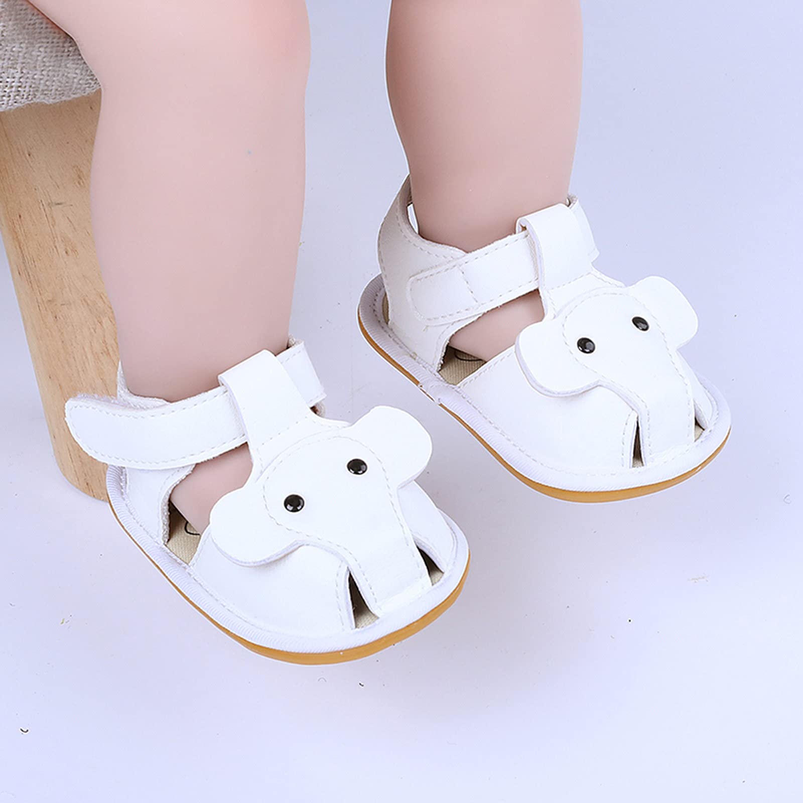 Toddler Girls Sandals - Cute Elephant Design Beach Sandals for Baby Girls, Soft Sole Prewalker Shoes for Summer | Perfect for Beach Outings, Playdates & Warm Weather