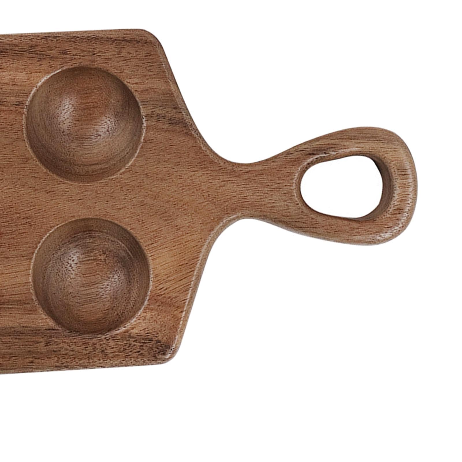Wooden Egg Holder Organizer - Easter Egg Display & Storage Tray - Natural Wood Countertop Egg Rack for Kitchen, Dining Table, or Easter Decor - Perfect for Farmhouse, Rustic Home Decor & Holiday Display