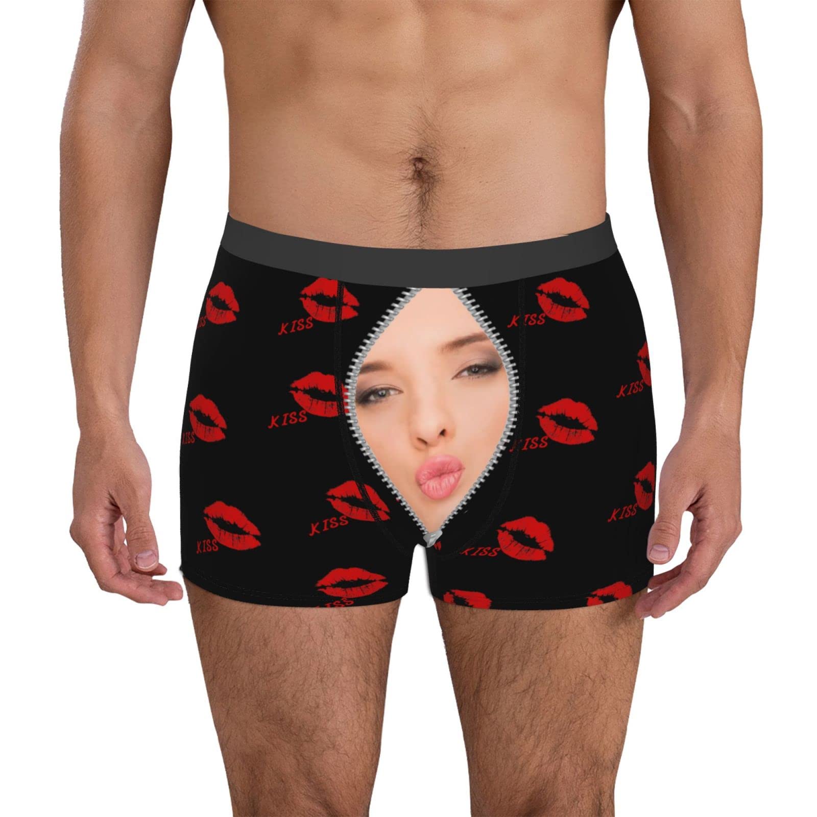 Custom Photo Boxer Briefs for Men - Personalized Funny Face Print Underwear - Unique Gift for Husband or Boyfriend - Perfect for Birthdays, Anniversaries & Special Occasions
