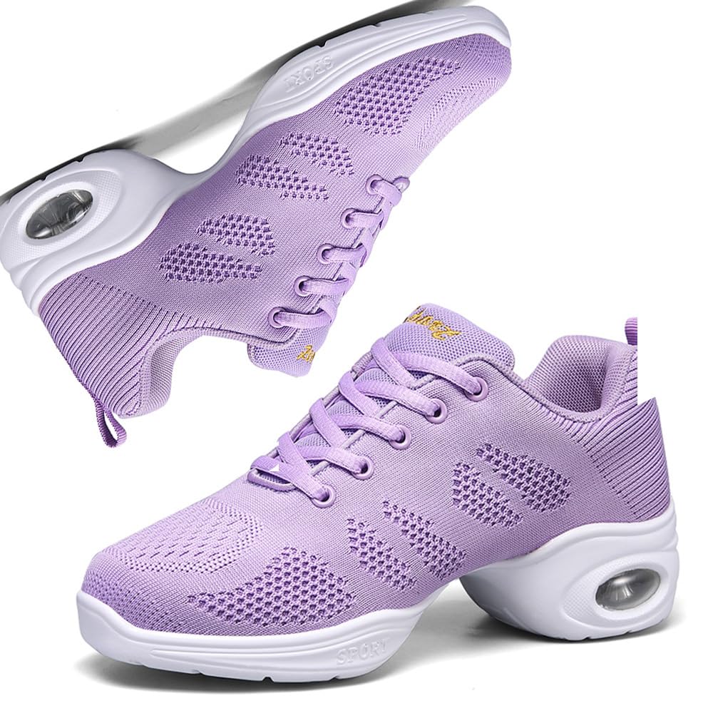 Women's Lace-Up Jazz Sneakers - Comfortable Cushioned Modern Dance Shoes for Ballet, Jazz & Walking | Perfect for Dance Classes, Performances & Casual Wear