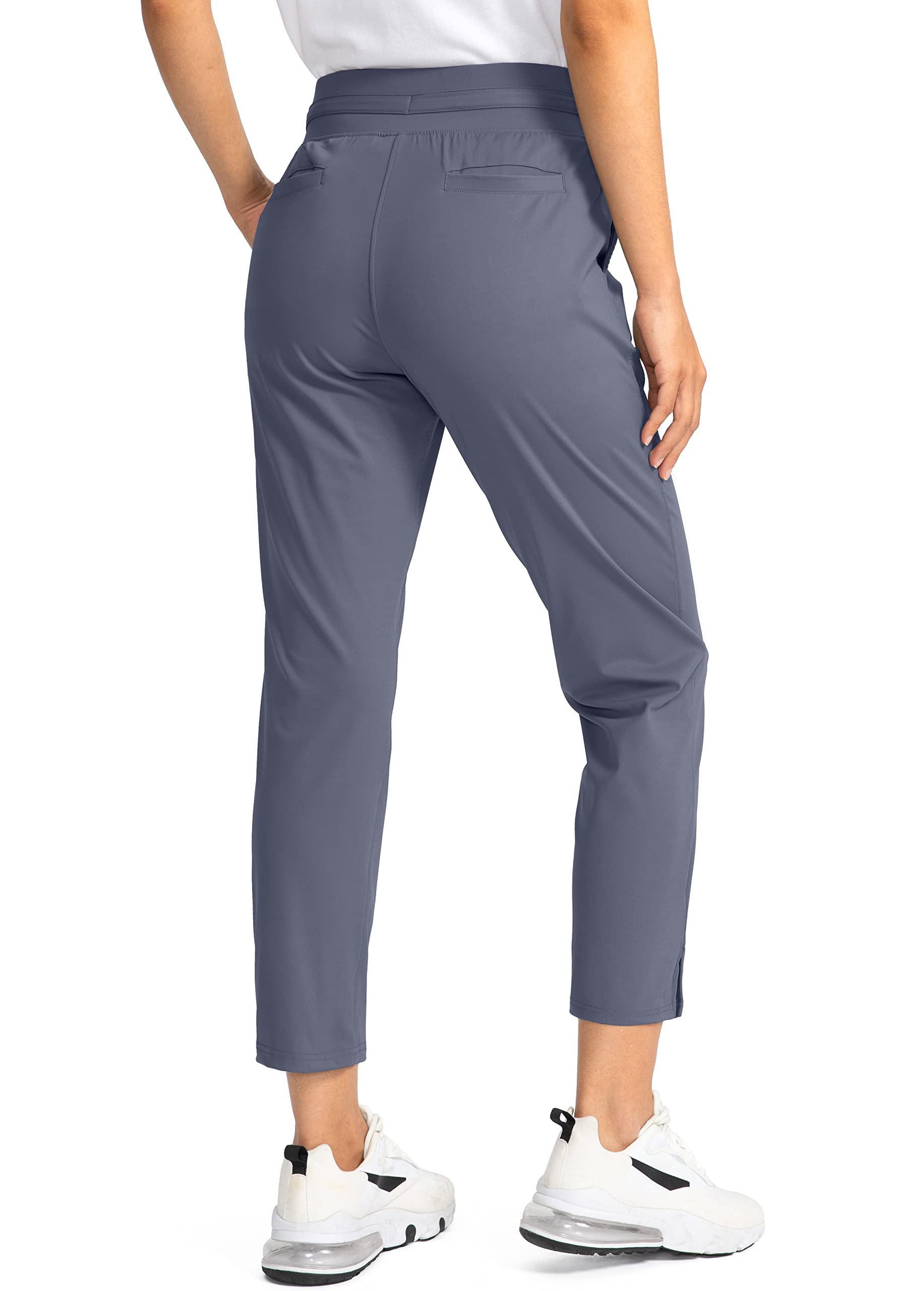 Soothfeel Women's High Waisted Sweatpants - 7/8 Length Stretch Pants with 4 Pockets for Travel, Yoga, Golf & Workout | Comfortable Athletic Pants for Women
