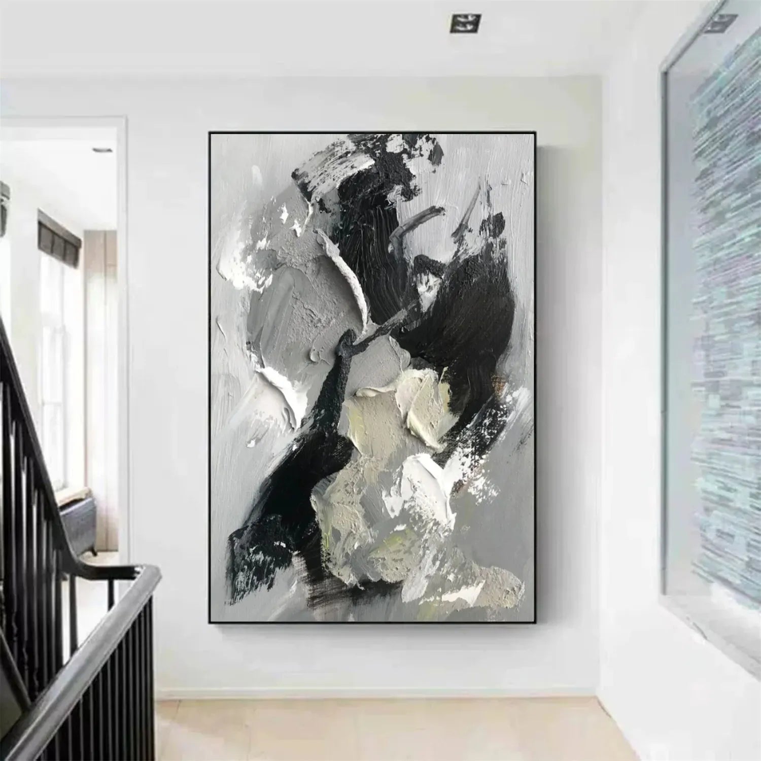 Abstract Painting #AB 154 - Modern Wall Art for Living Room, Bedroom & Office Decor | Handmade Canvas Artwork