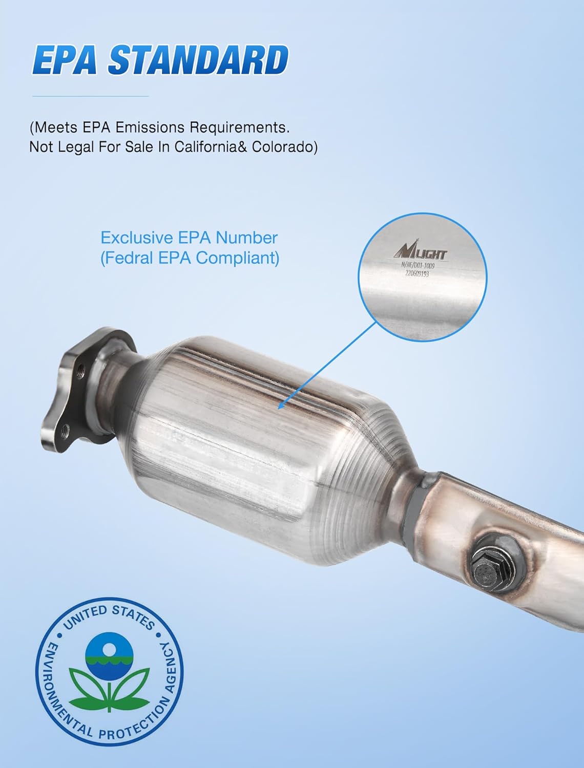2005-2011 Toyota Tacoma & 2007-2009 FJ Cruiser & 2004-2009 4Runner High Flow Catalytic Converter - Direct Fit Replacement - EPA Compliant - For Off-Road & Performance Upgrades