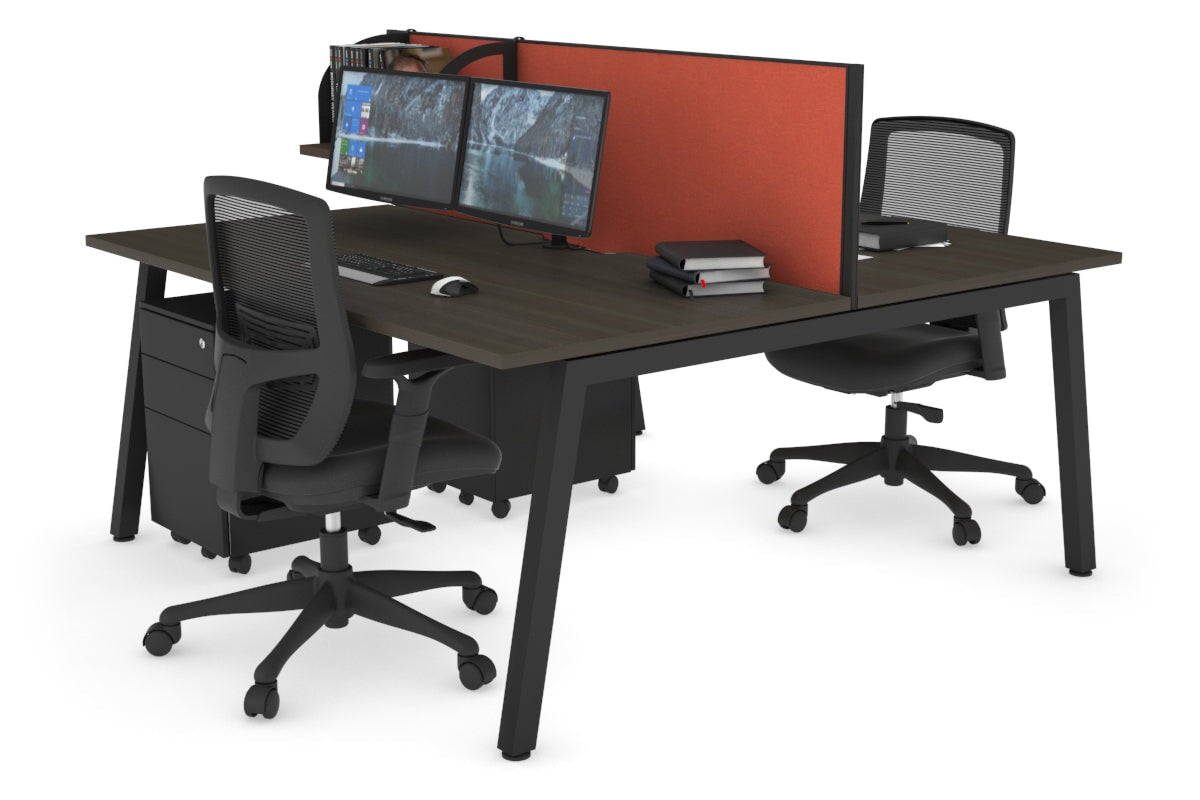 Quadro 2-Person Office Workstation Desk - 1600L x 800W with Cable Management - Perfect for Collaborative Workspaces & Home Offices