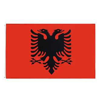 Albania Flag 90x150cm - Premium Quality Polyester Albanian National Flag for Outdoor & Indoor Use - Perfect for Sports Events, National Holidays & Home Decor