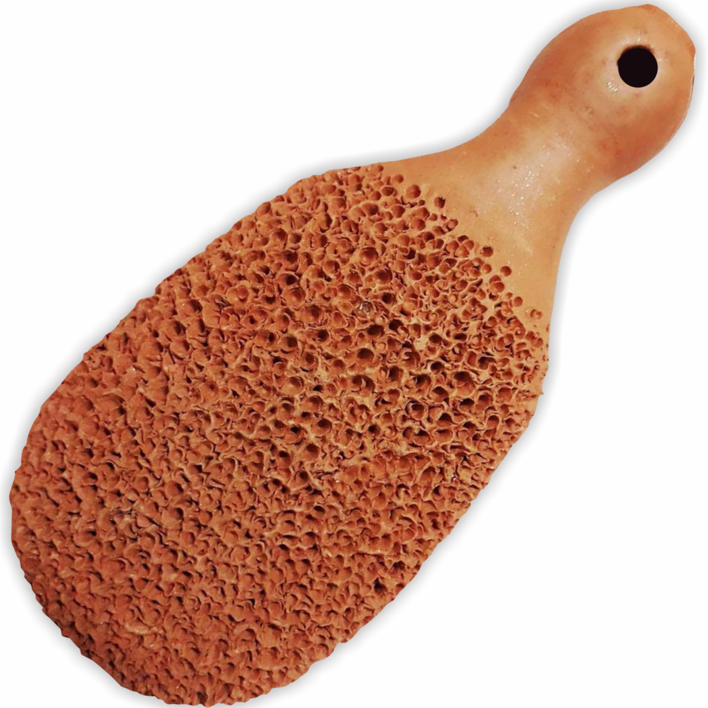 Natural Terra-Cotta Pumice Stone for Feet - 2-Sided Foot Exfoliator & Callus Remover - Smooths Rough Skin | Perfect for Pedicures, Dry Cracked Heels & At-Home Foot Care