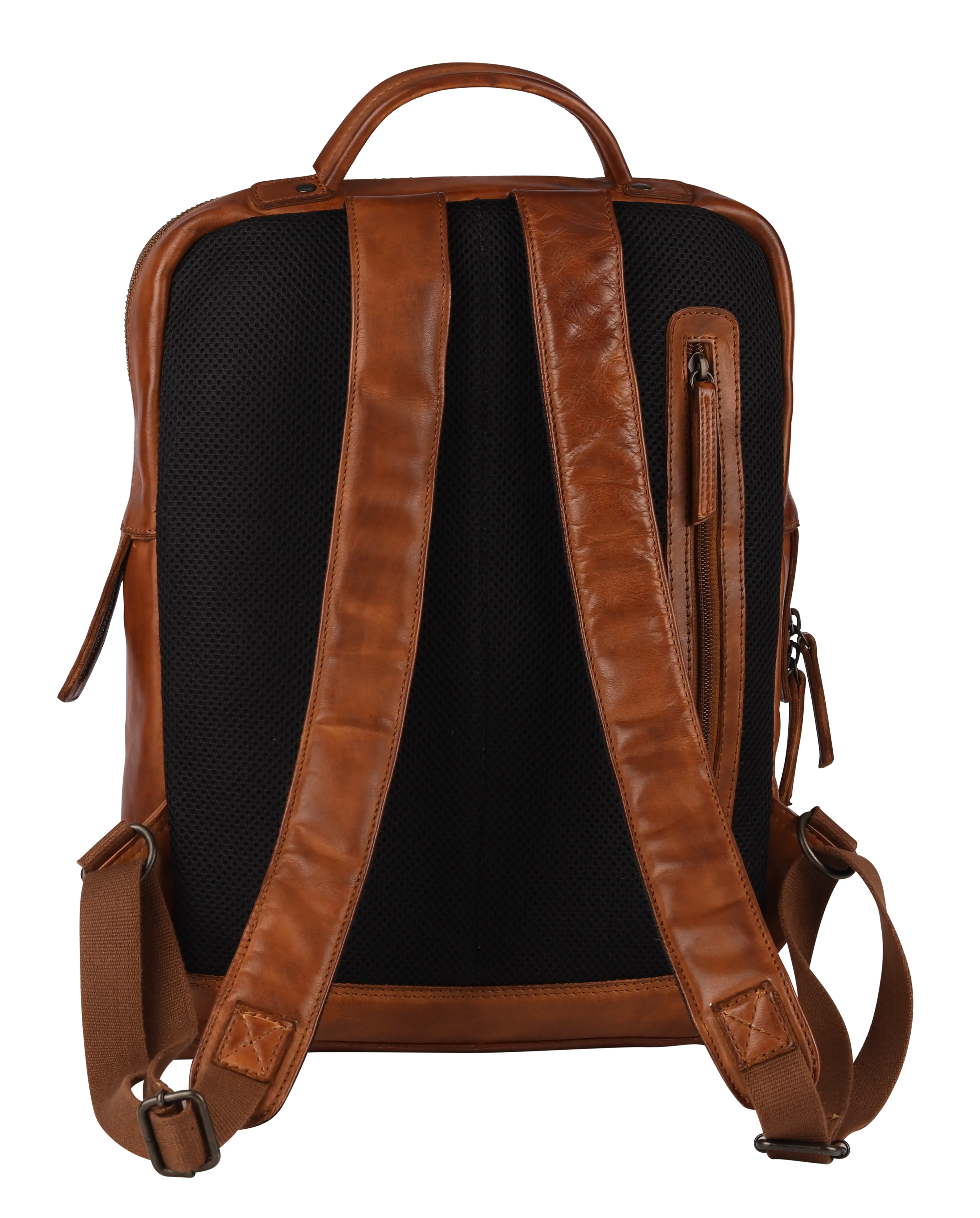 Premium MET Two-Strap Adjustable Leather Backpack for Men & Women - Durable & Stylish for Travel, Work & School