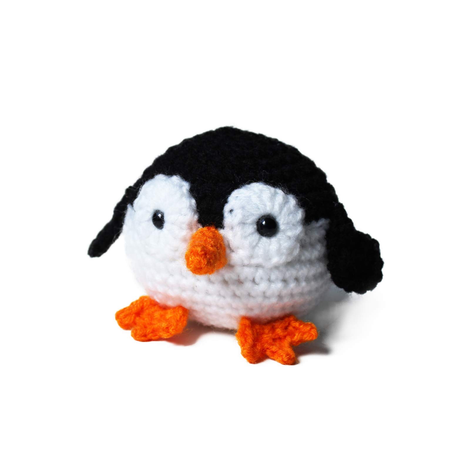 Handmade Crochet Amigurumi Penguin Stress Ball - Squeeze Toy for Anxiety Relief & Stress Therapy | Cute Desk Decor, Office Gift & Sensory Fidget Toy for Adults & Kids