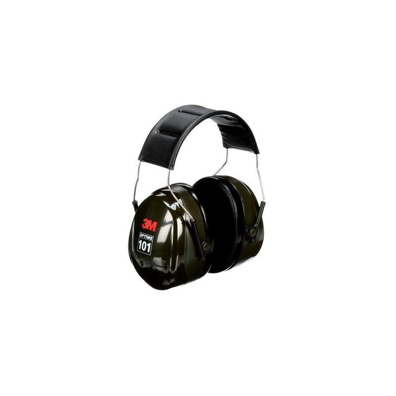 3M Peltor Optime 101 Over-the-Head Hearing Protection Earmuffs, Noise Reduction Rating 25dB (H7A) - Ideal for Shooting Range, Construction & Industrial Work Safety