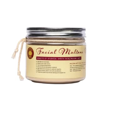 Best Ayurvedic Amrita Multani Mitti Clay Face Mask for Acne, Pimples & Skin Brightening - 200g | Natural Skin Care for Oily & Acne-Prone Skin | Perfect for Daily Detox & Glowing Complexion
