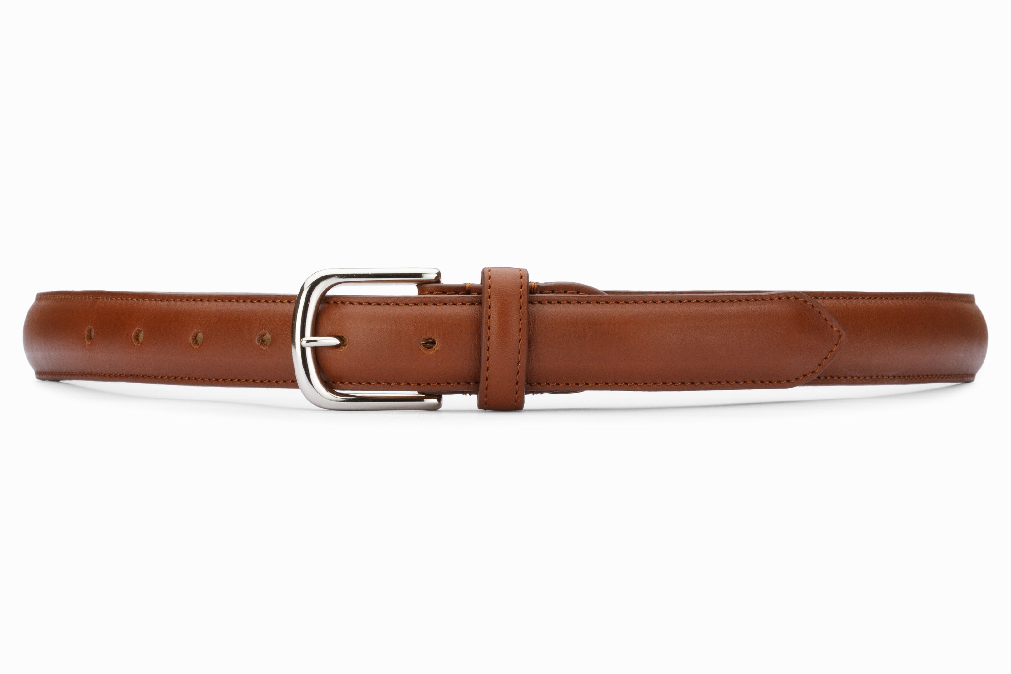 Brown Leather Profile Belt for Men - Small Size - Perfect for Casual Wear, Office & Formal Occasions