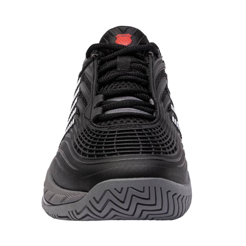 K Swiss Hypercourt Supreme 2 Men's Tennis Shoes - Black/Grey - Lightweight Performance Court Shoes for Men - Perfect for Tennis, Pickleball & Casual Wear