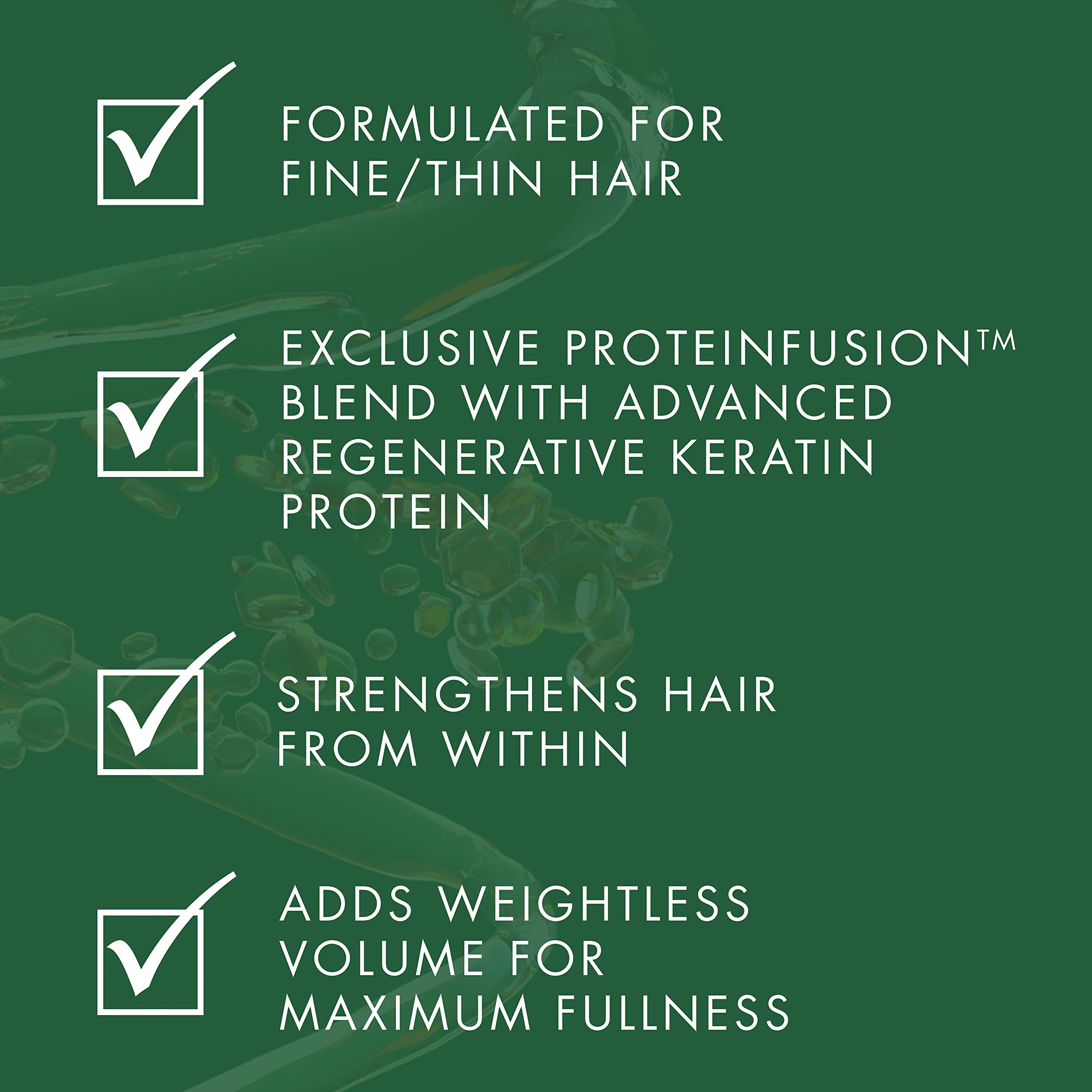 Nexxus Unbreakable Care Shampoo, Conditioner & Leave-In Spray 3-Pack for Fine Thin Hair - Keratin Collagen Biotin Treatment (13.5oz + 6oz) - Volumizing Hair Care Set for Daily Use & Damaged Hair Repair