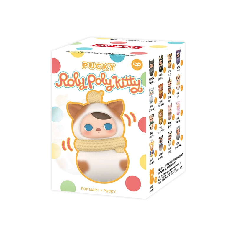 PUCKY Roly Poly Kitty Series Blind Box Figure - Cute Collectible Vinyl Toy for Home Decor, Office Desk & Gift Giving