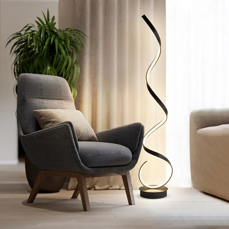 Marya Modern LED Wavy Floor Lamp - 60W Dimmable Standing Light for Living Room, Bedroom & Office - Energy Efficient Ambient Lighting for Home Decor & Relaxation