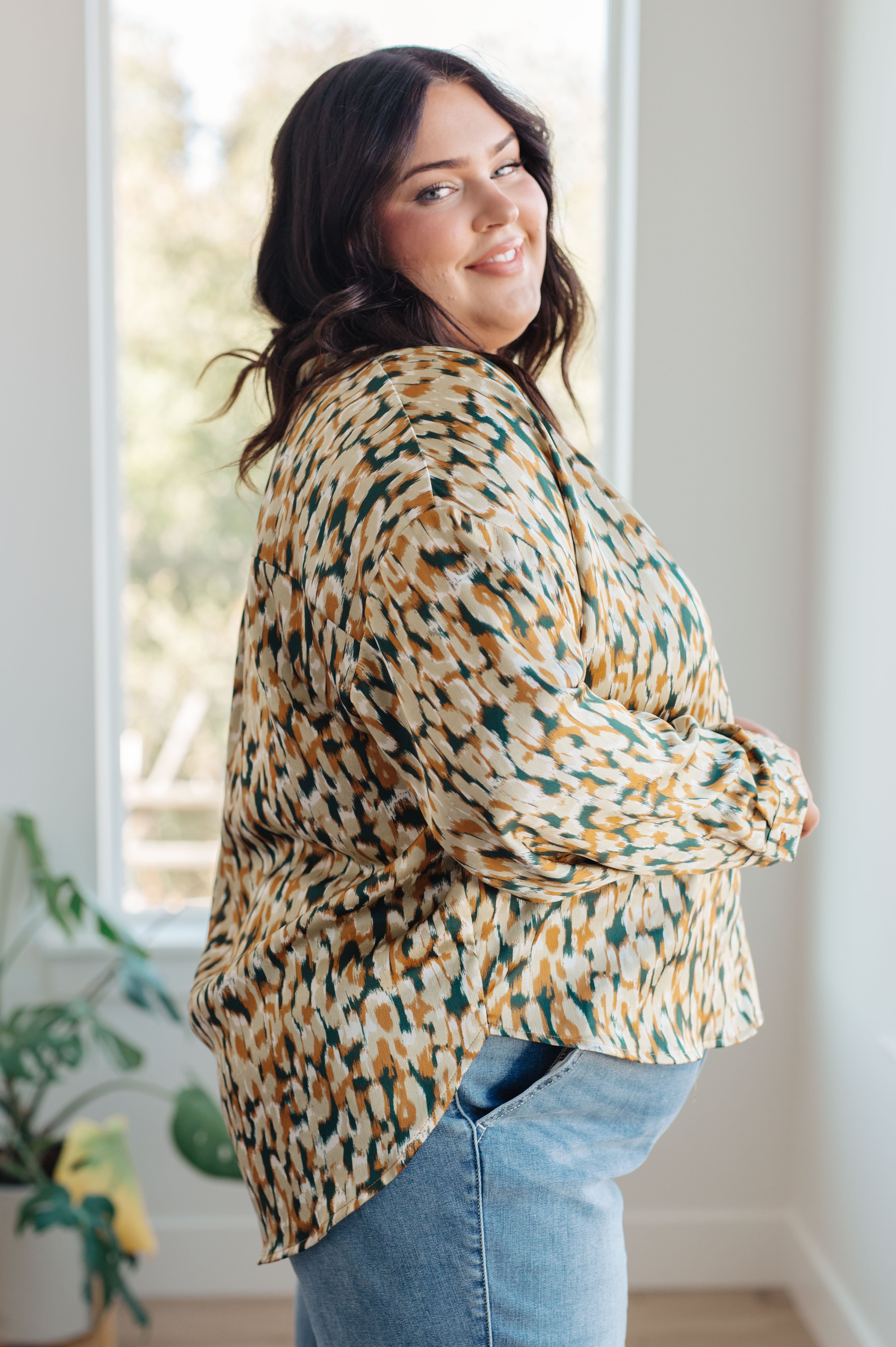 Stylish In the Willows Button Up Blouse for Women | Elegant Long Sleeve Shirt | Perfect for Office, Date Night & Casual Outfits
