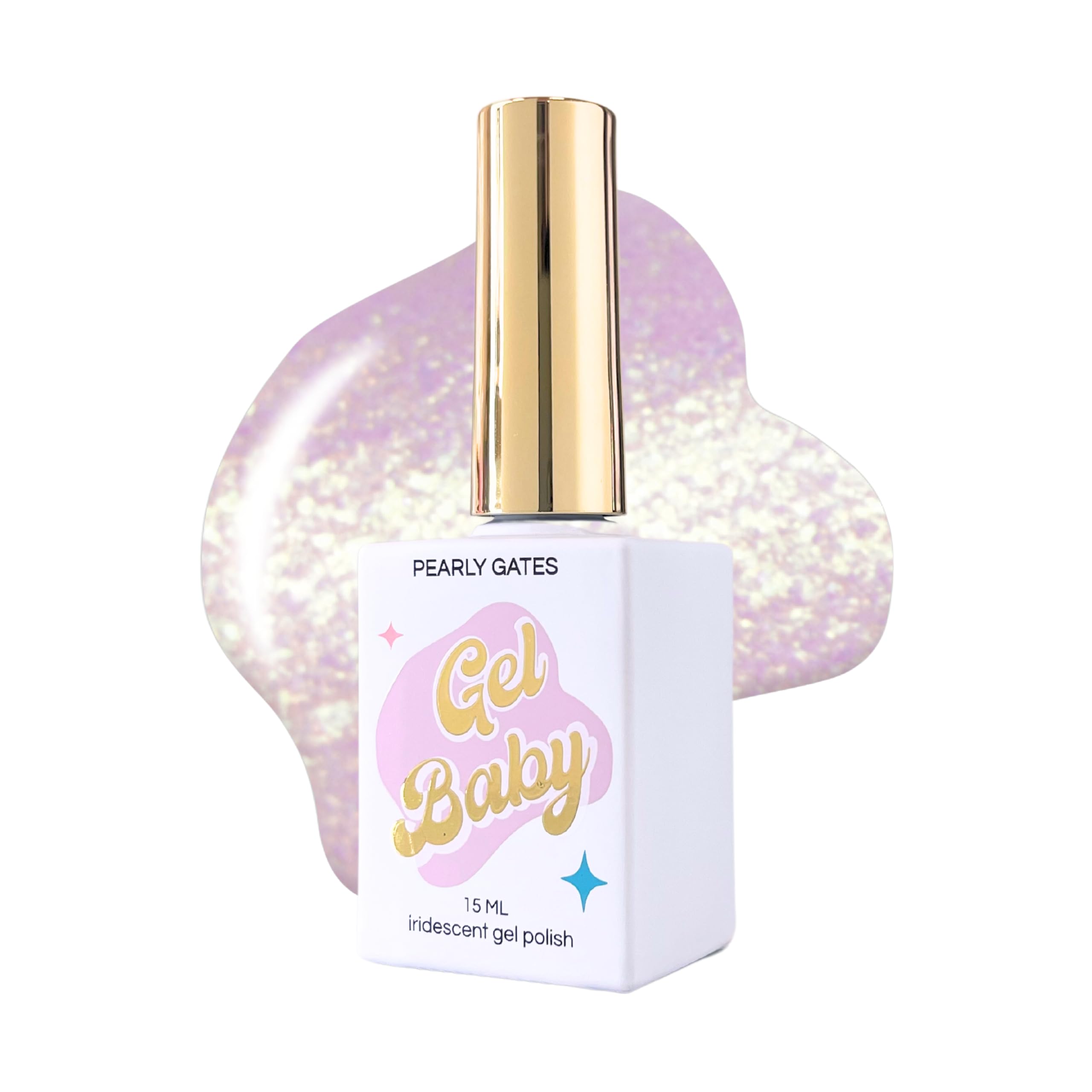 Twinkled T Gel Baby Gel Nail Polish - 15ml Long Lasting Soak Off LED/UV Nail Lamp Gel Polish for Nail Art (0.5oz, Pearly Gates) - Perfect for Salon, Home Manicure & DIY Nail Designs