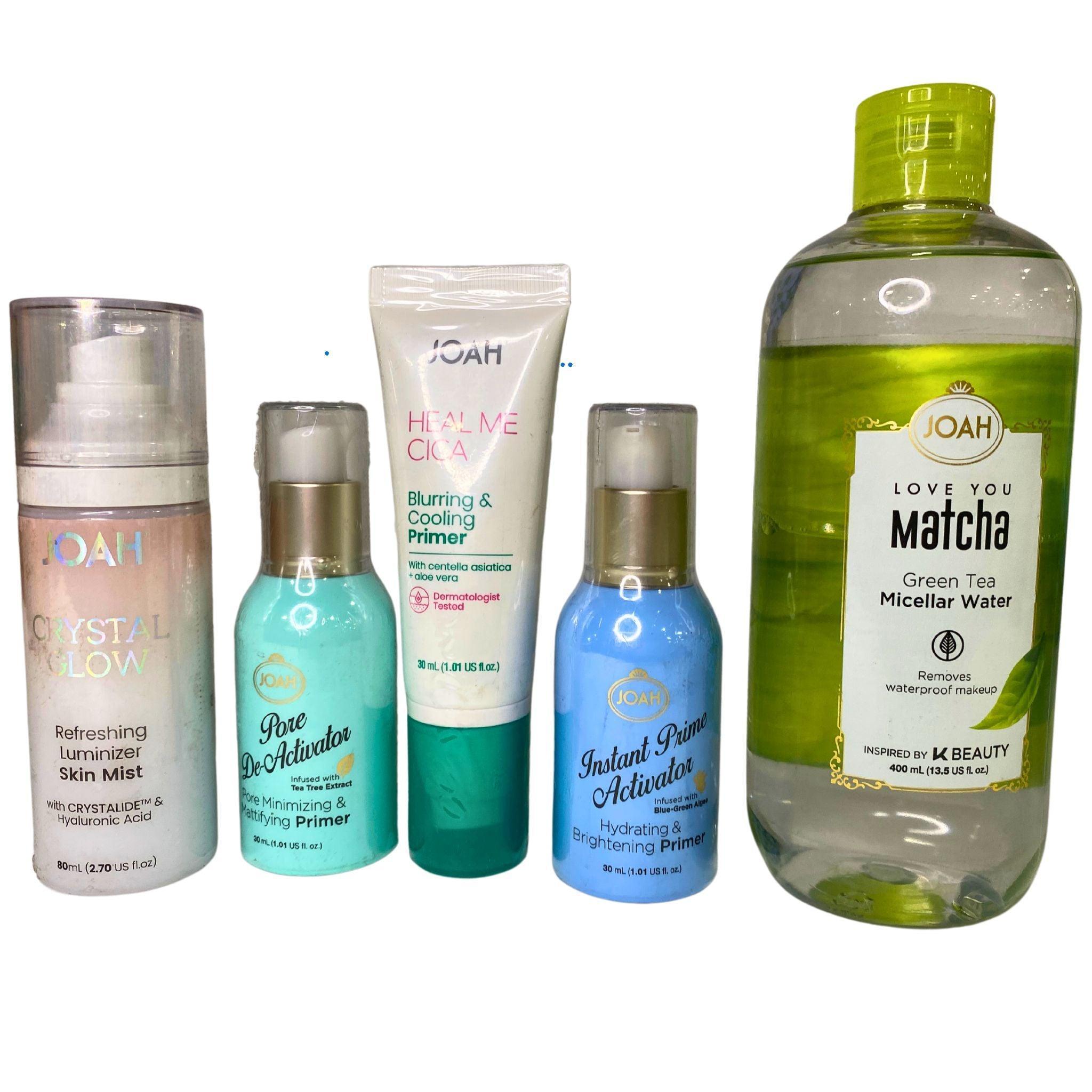 JOAH Mix 32-Piece Skincare Set with Primers, Skin Mist & Micellar Water - Perfect for Travel, Daily Routine & Makeup Prep