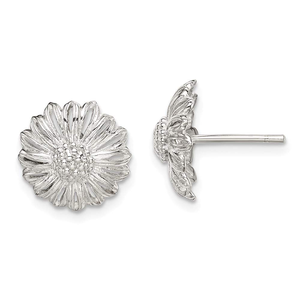 925 Sterling Silver Antiqued Celestial Sunflower Post Earrings for Women | Vintage Boho Dainty Stud Earrings | Perfect for Everyday Wear, Gift Giving & Special Occasions