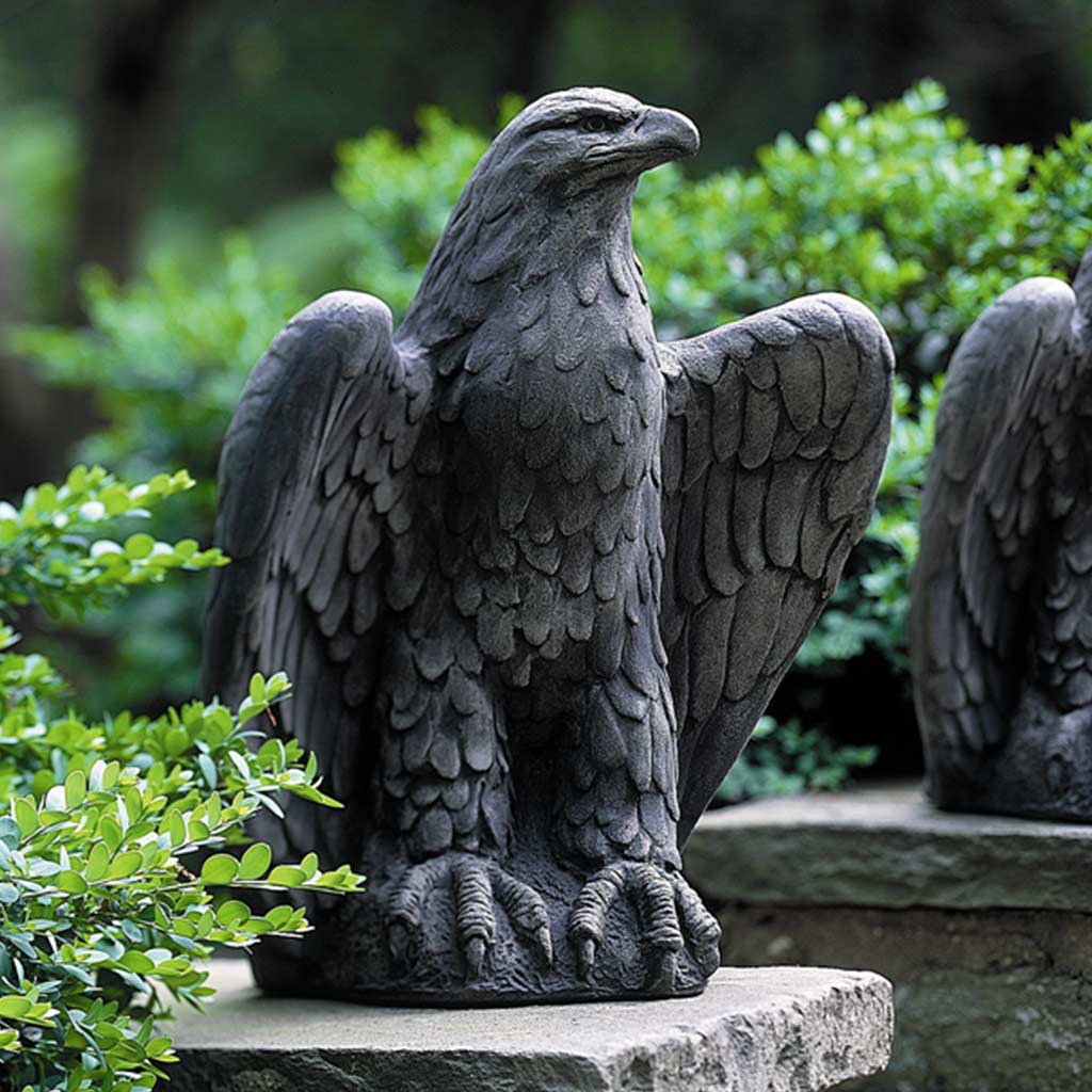 Campania International Eagle Looking Left Statue - Bronze Eagle Sculpture for Home & Office Decor - Perfect for Garden, Patio, or Indoor Display