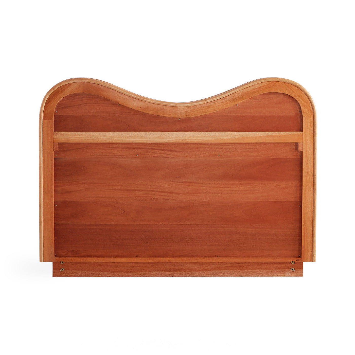 Riviera Wave Bed - Modern Coastal Style Queen Size Platform Bed Frame with Wooden Slats - Perfect for Beach House, Guest Room or Master Bedroom