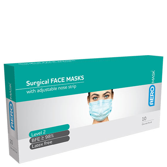 Level 2 Surgical Face Masks Box of 10 - ASTM Certified Disposable Medical Masks for Healthcare Professionals & Daily Protection - Perfect for Hospitals, Clinics, and Public Safety