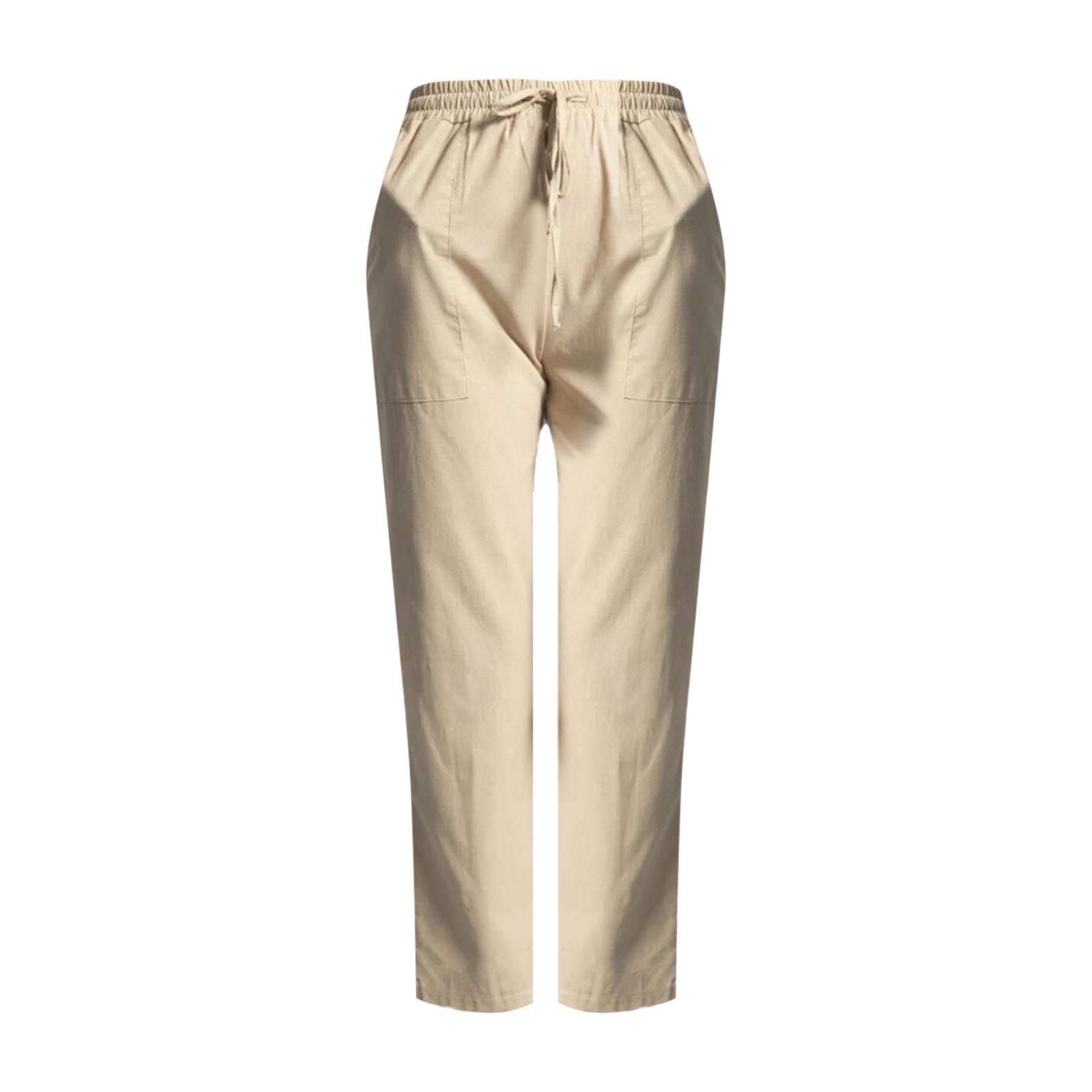 Women's Wide Leg Palazzo Pants - Elastic Waist Comfortable Straight Dress Pants with Pockets - Soft Summer Casual Work Trousers for Office, Travel & Everyday Wear