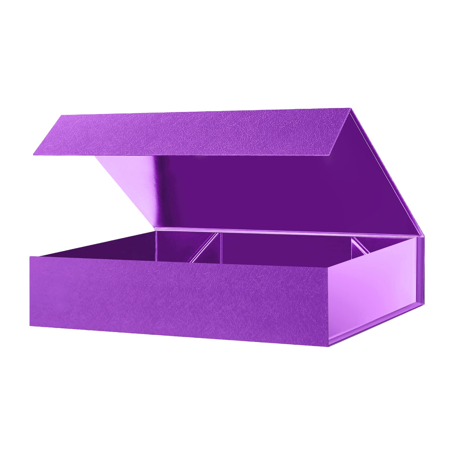 Elegant Purple Magnetic Gift Box with Lid - 11x7.8x2.3 Inches Bridesmaid Proposal Box, Grass Texture Design | Perfect for Wedding Party Favors, Birthday Presents & Special Occasion Gift Wrapping