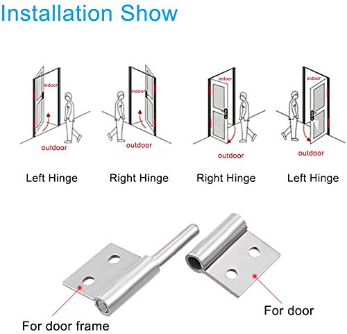 Stainless Steel Detachable Hinges Right Hand 1.99