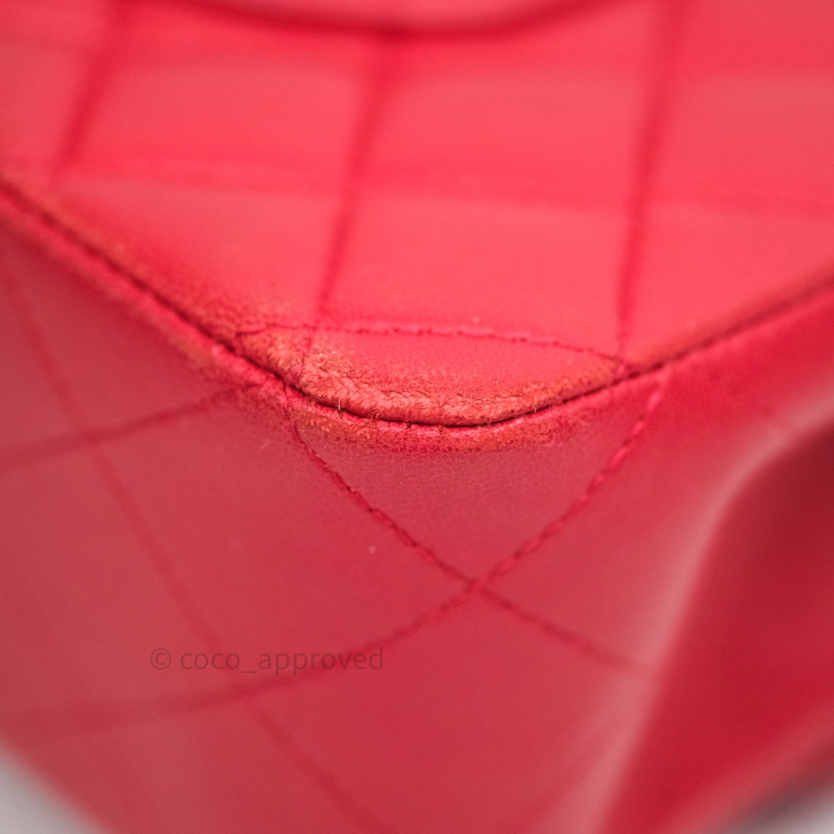 Chanel Classic Medium Double Flap Bag - Red Lambskin Leather with Silver Hardware | Luxury Handbag for Women, Perfect for Date Night & Special Occasions