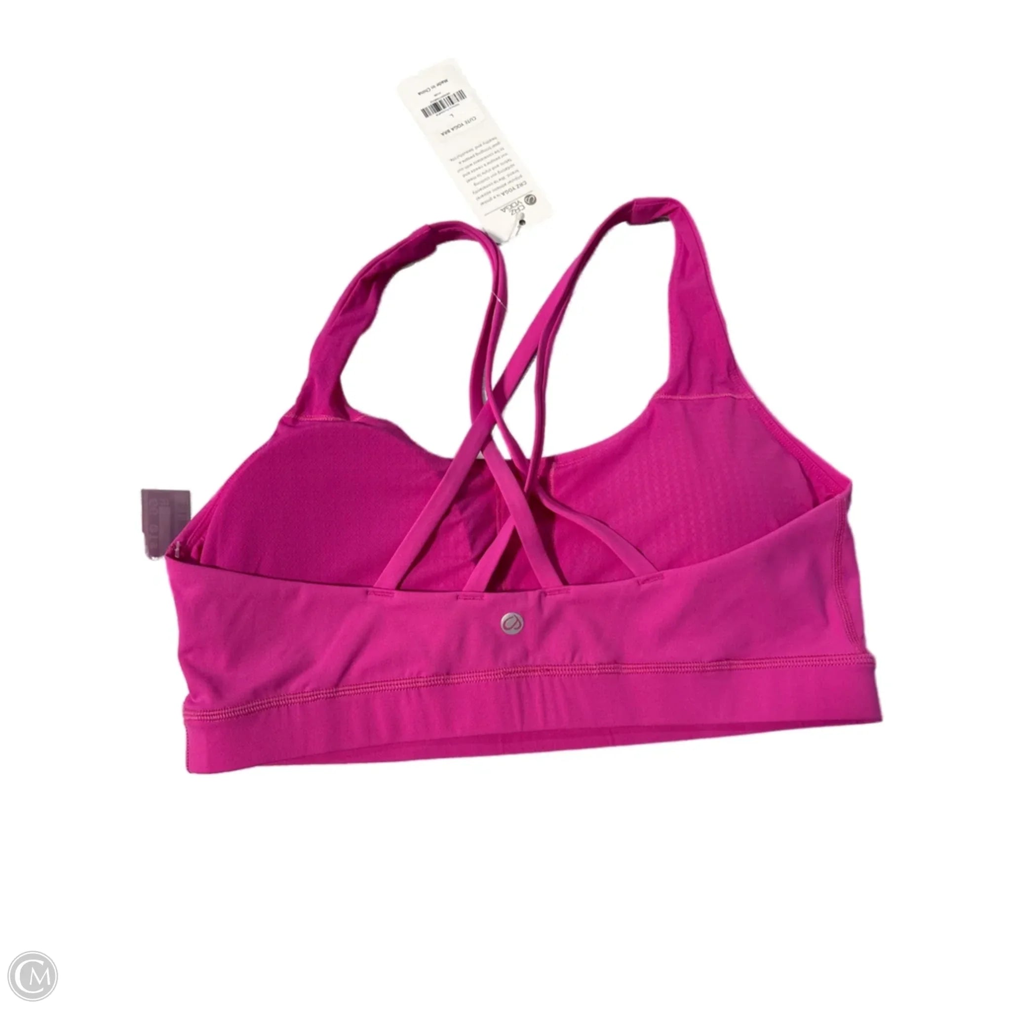 CMC Women's High Support Athletic Sports Bra - Pink, Size Large - Perfect for Running, Yoga & Gym Workouts