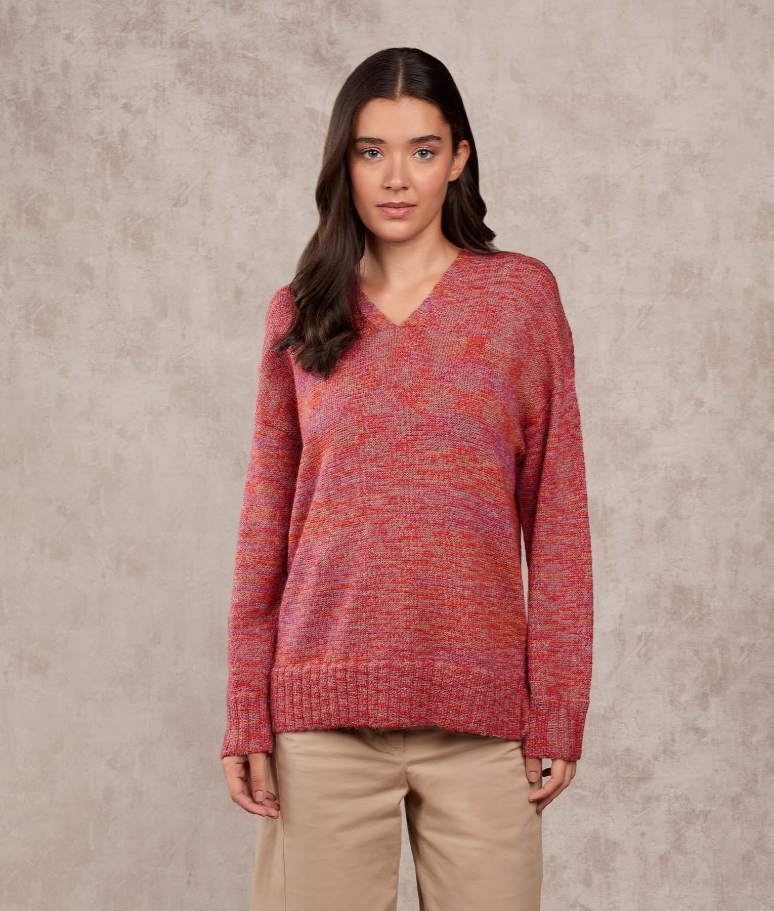 flame orange and rose violet