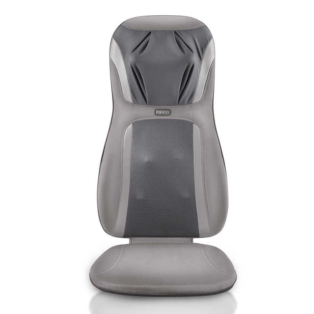 HoMedics Shiatsu Elite Pro Massage Cushion with Heat - Full Back Kneading & Rolling Massage - Adjustable Height & Heat Settings - Programmable Controller - Perfect for Office, Home & Car Use