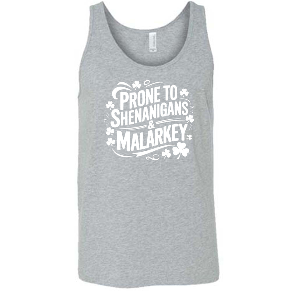 Funny Unisex T-Shirt - Prone To Shenanigans & Malarkey Design - Perfect for Casual Wear, Gifts & Humorous Occasions
