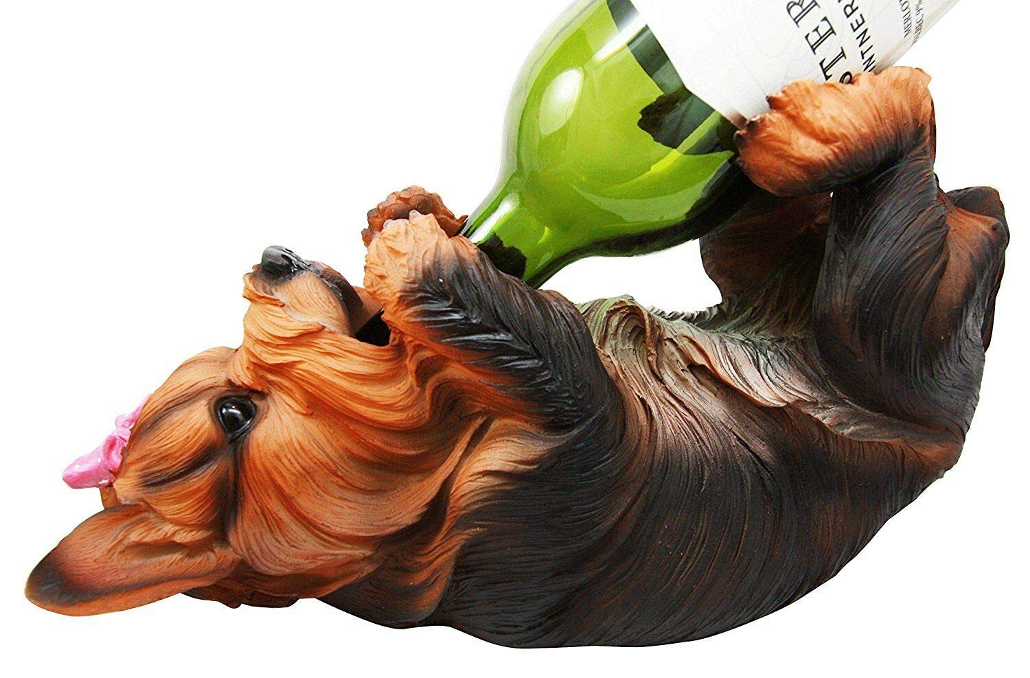 Yorkie Dog Terrier Pedigree Wine Bottle Holder - Cute Canine Wine Pourer for Bar, Kitchen & Home Decor | Perfect Gift for Dog Lovers & Wine Enthusiasts