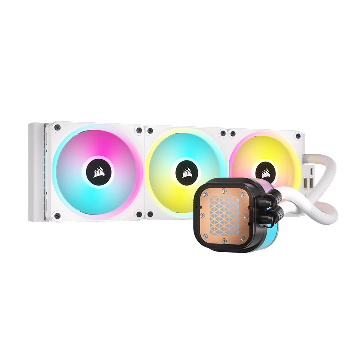 Corsair iCUE LINK H150i RGB White 360mm AIO Liquid CPU Cooler - High Performance Water Cooling System for Gaming PC & Workstation - Perfect for Overclocking & Silent Operation