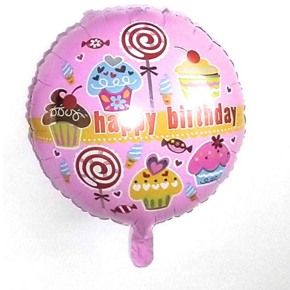 18 Inch Happy Birthday Foil Mylar Helium Balloons - 6 Piece Set for Birthday Party Decorations | Aluminum Balloons for Baby Shower, Graduation, Anniversary & Special Events