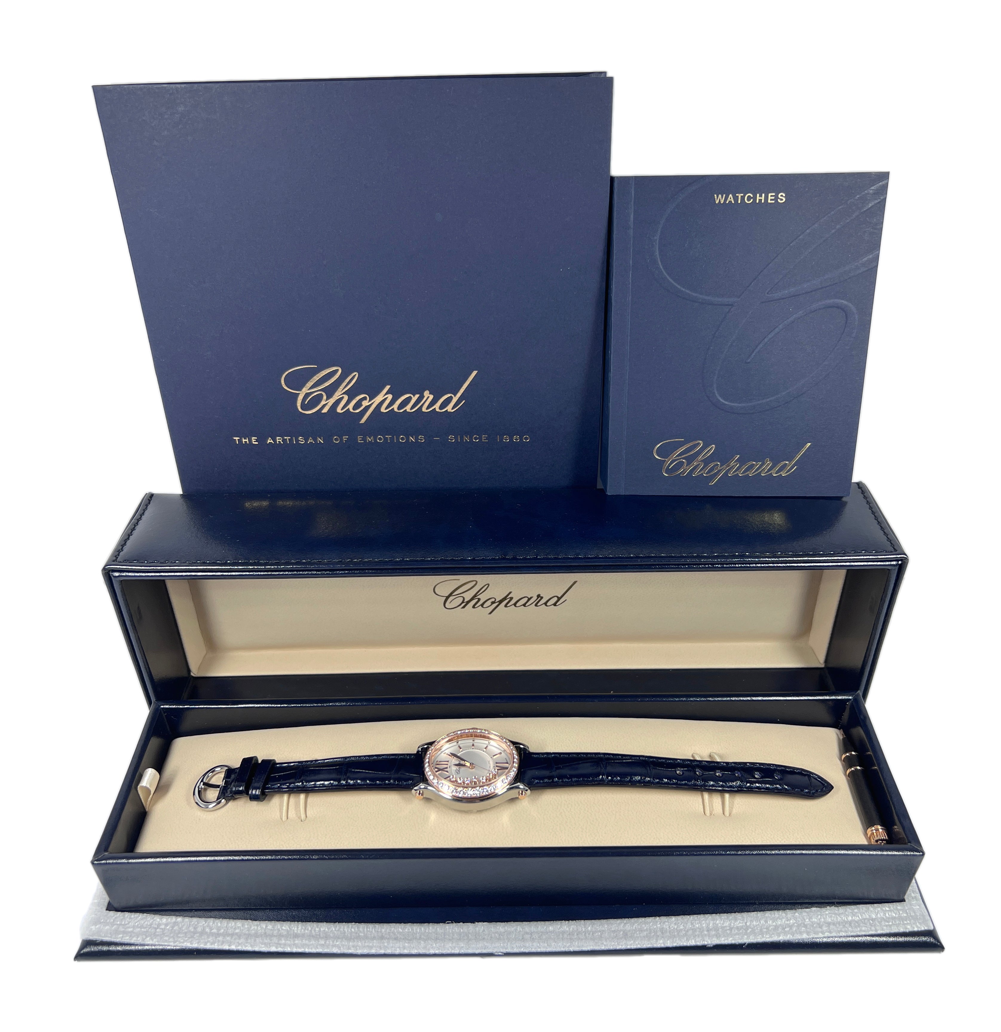 Chopard Happy Sport Oval Ladies Watch - Stainless Steel & Ethical Rose Gold with Diamonds - Elegant Timepiece for Women's Fashion, Business & Special Occasions