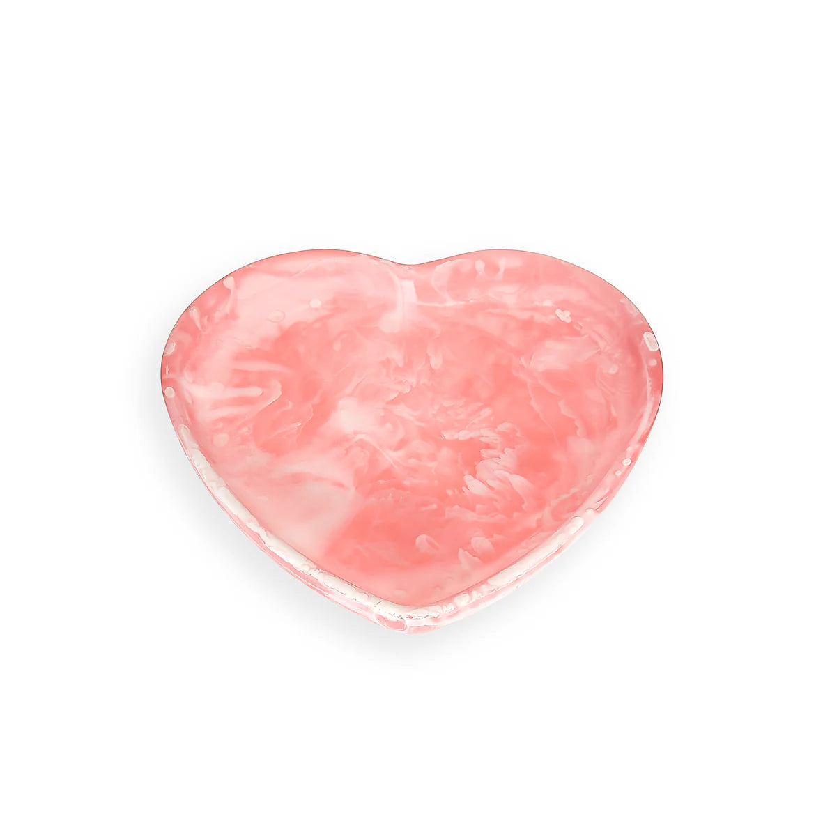 Nashi Home Small Heart Tray - Pink Swirl Decorative Serving Dish for Candy, Jewelry & Bathroom Essentials | Valentine's Day Gift, Wedding Favor, Home Decor Accessory