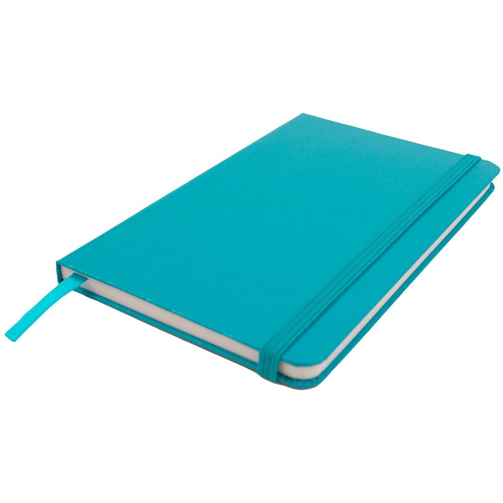 JAM PAPER Hardcover Notebook with Elastic Band - 4x6 Travel Journal, 70 Lined Pages, Caribbean Blue - Perfect for Travel, Office & School Notes - Sold Individually