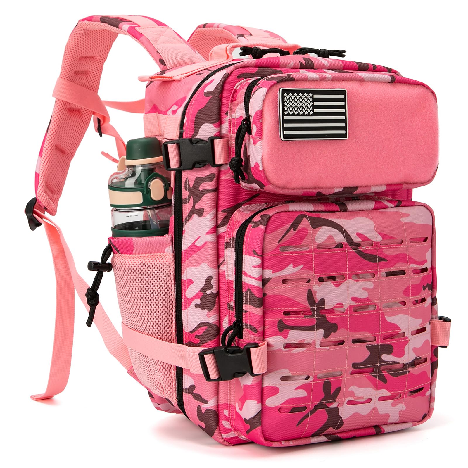 QT&QY 25L/35L/45L Military Tactical Backpack for Men - Molle Daypack, 3-Day Bug Out Bag, Hiking Rucksack with Bottle Holder - Perfect for Outdoor Adventures, Camping, Travel & Emergency Preparedness