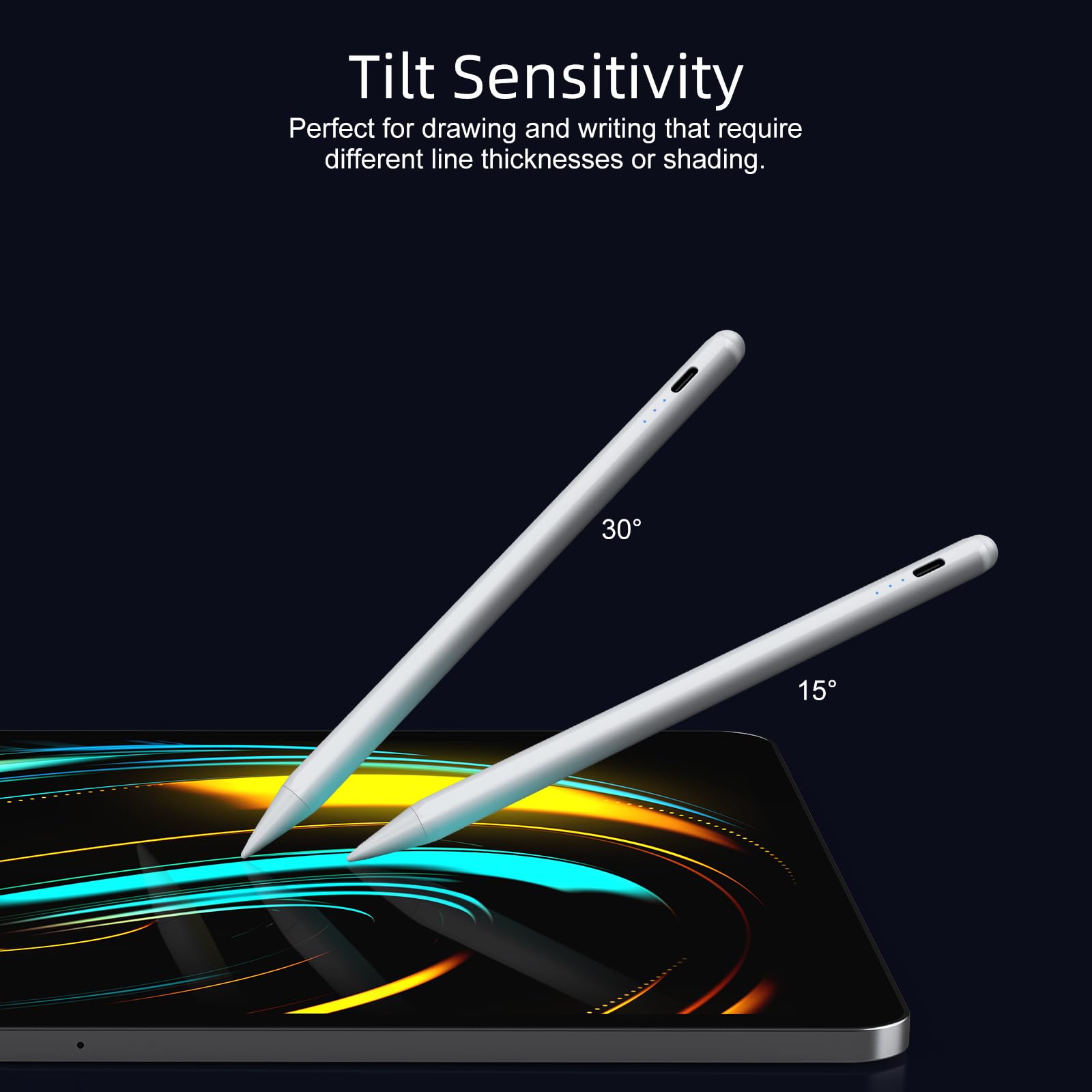 Fast Charging Stylus Pen for iPad (2018-2025) - Compatible with iPad 6-11 Gen, Air 3/4/5/M2/M3, Mini 5/6 & Pro 11