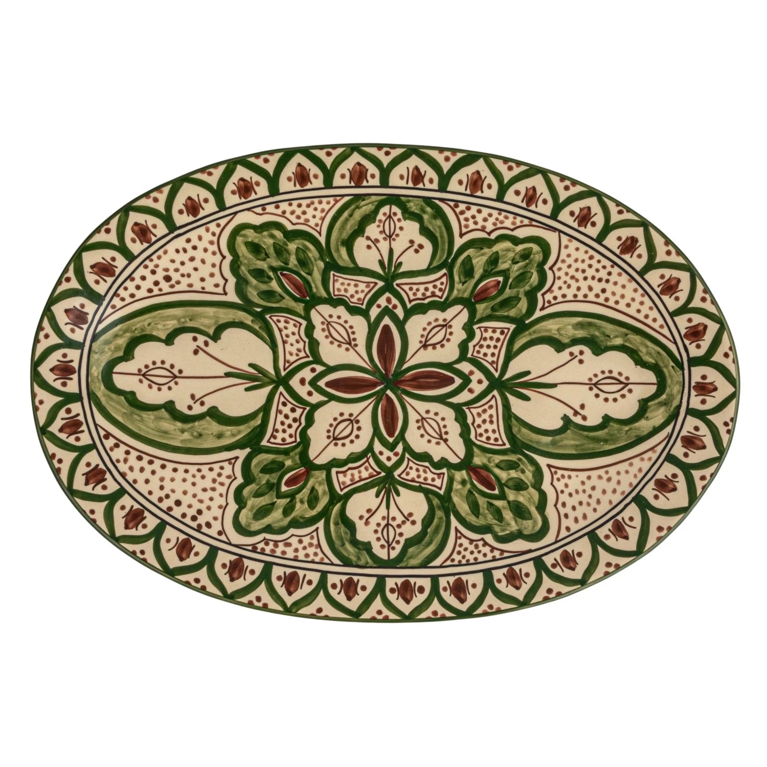 Eco-Friendly Brown & Green Platter Set - Sustainable Dinnerware for Parties, Picnics & Home Decor | Perfect for Serving Appetizers, Salads & Desserts